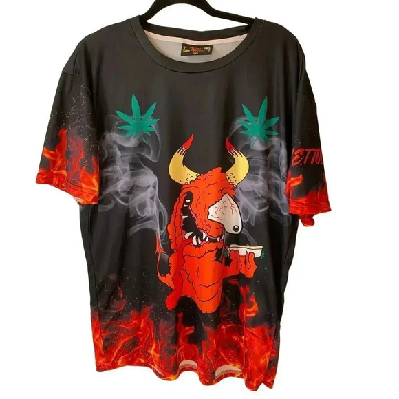 Kulture Clothing Mens Multicolor Beach Summer Casual T Shirt Size 2XL Stretch - Picture 1 of 4